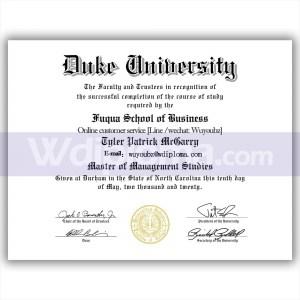 Duke University diploma 美國杜克大學假畢業證書